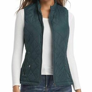 NWT Art 3d Quilted Vest Fitted Padded Lighweight